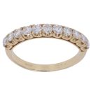 14ct Yellow Gold 0.75ct Brilliant Cut Diamond Half Eternity Ring