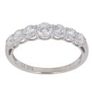 9ct White Gold Cubic Zirconia Fancy Ring