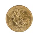 1911 George V Large Head UK Half Sovereign Coin
