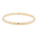 14ct Yellow Gold Patterned Crosses Bangle