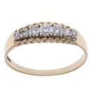 9ct Yellow Gold Cubic Zirconia Half Eternity Ring