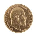 1909 Edward VII Large Head Australia Full Sovereign Coin