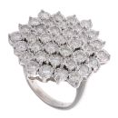 18ct White Gold 2.00ct Brilliant Cut Diamond Cluster Ring