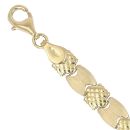 18ct Yellow Gold Patterned Fancy Bracelet 7"