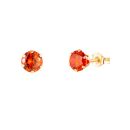 9ct Yellow Gold Flame Cubic Zirconia Stud Earrings 5mm