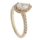 9ct Yellow Gold 1.10ct Pear and Brilliant Cut Lab Grown Diamond Cluster Ring