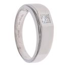 18ct White Gold 0.27ct Diamond Signet Ring