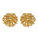 22ct Yellow Gold Floral Stud Earrings