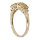 9ct Yellow Gold 0.02ct Diamond and Citrine Five Stone Ring
