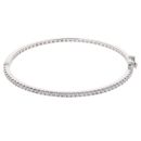 18ct White Gold 1.00ct Brilliant Cut Diamond Hinged Bangle