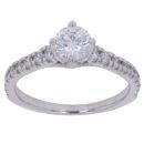 Platinum 0.77ct Brilliant Cut Diamond Solitaire Ring