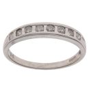 9ct White Gold 0.25ct Brilliant Cut Diamond Half Eternity Ring