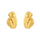 22ct Yellow Gold Fancy Plain Studs Earring