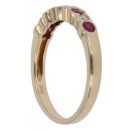 18ct Yellow Gold 0.10ct Diamond and Ruby Ring