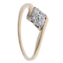 9ct Yellow Gold 0.20ct Brilliant Cut Diamond Cluster Ring