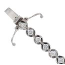 18ct White Gold 4.02ct Brilliant Cut Diamond Tennis Bracelet 7.5"