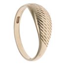 9ct Yellow Gold Line Patterned Signet Ring