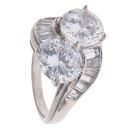 14ct White Gold Cubic Zirconia Fancy Ring