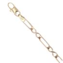 9ct Yellow Gold Figaro Bracelet 7"