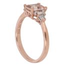 9ct Rose Gold 0.20ct Diamond and Morganite Ring