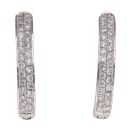 9ct White Gold 0.55ct Brilliant Cut Diamond Hoop Earrings