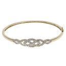 9ct Yellow Gold 0.15ct Brilliant Cut Diamond Bangle