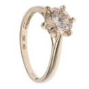 9ct Yellow Gold Moissanite Single Stone Ring