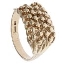 9ct Yellow Gold Four Row Keeper Ring
