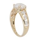 14ct Yellow Gold Cubic Zirconia Single Stone Ring
