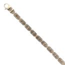 9ct Yellow and White Gold Fancy Bracelet 7.5"