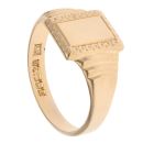 9ct Yellow Gold Patterned Signet Ring