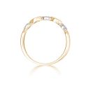 9ct Yellow Gold 0.10ct Natural Diamond Twist Bridal Ring