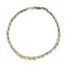 9ct Yellow Gold Cubic Zirconia Watch Strap Style Bracelet 7"