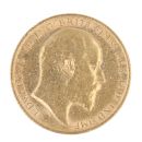 1906 Edward VII Large Head UK Half Sovereign Coin