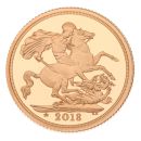 2018 Elizabeth II Fifth Portrait Sapphire Jubilee 65 Years UK Full Sovereign Coin