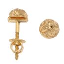 22ct Yellow Gold Ellipsis Dome Stud Earrings