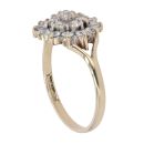 9ct Yellow Gold Cubic Zirconia Cluster Ring