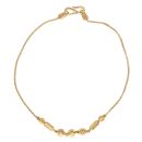 22ct Yellow Gold Trilogy Tube Bracelet 7"