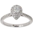 18ct White Gold 0.52ct Brilliant Cut Diamond Cluster Ring