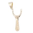 9ct Yellow Gold Slingshot Pendant