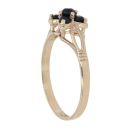 9ct Yellow Gold Sapphire Cluster Ring