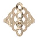 9ct Yellow Gold Patterned Cut Out Fancy Ring