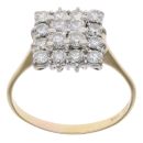 18ct Yellow Gold 1.10ct Brilliant Cut Diamond Cluster Ring