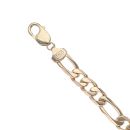9ct Yellow Gold Figaro Bracelet 9"