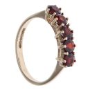 9ct Yellow Gold Garnet Five Stone Ring