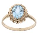 9ct Yellow Gold Topaz Single Stone Ring