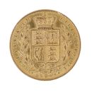 1860 Victoria Young Head Shield UK Full Sovereign Coin