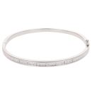 18ct White Gold 0.80ct Brilliant Cut Diamond Bangle