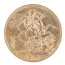 1910 Edward VII Large Head UK Full Sovereign Coin