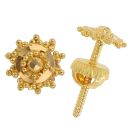 22ct Yellow Gold Granulation Stud Earrings